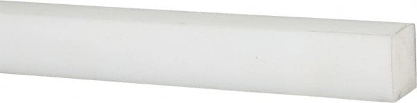 Made in USA - 2 Ft. Long x 3/4 Inch Wide x 3/4 Inch High, Acetal, Square Plastic Bar - Natural - Exact Tooling