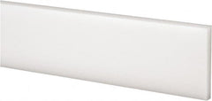 Made in USA - 4 Ft. Long x 1-1/2 Inch Wide x 1/4 Inch High, Acetal, Rectangular Plastic Bar - Natural - Exact Tooling