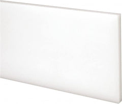 Made in USA - 2 Ft. Long x 3 Inch Wide x 1/4 Inch High, Acetal, Rectangular Plastic Bar - Natural - Exact Tooling