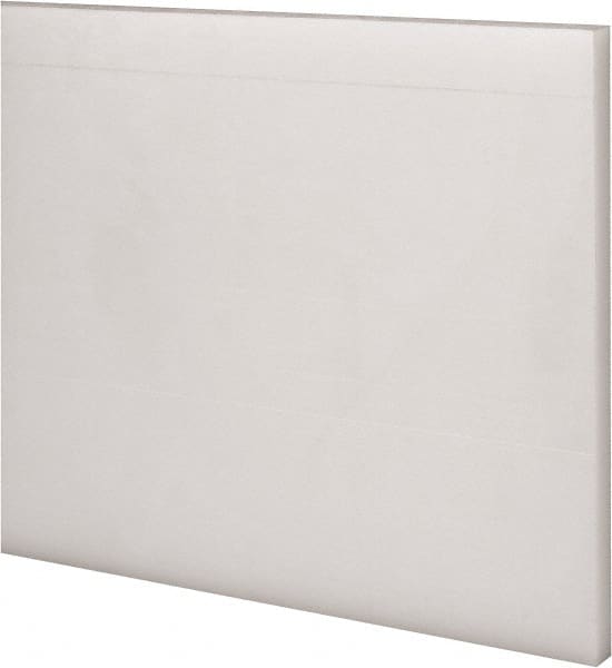 Made in USA - 1 Ft. Long x 4 Inch Wide x 1/4 Inch High, Acetal, Rectangular Plastic Bar - Natural - Exact Tooling