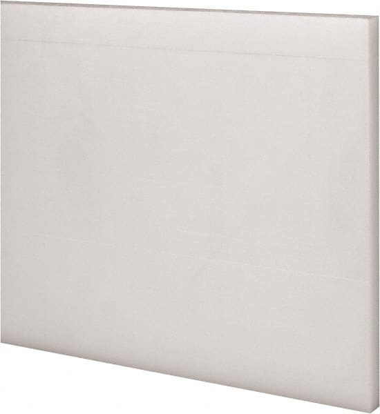 Made in USA - 2 Ft. Long x 4 Inch Wide x 1/4 Inch High, Acetal, Rectangular Plastic Bar - Natural - Exact Tooling