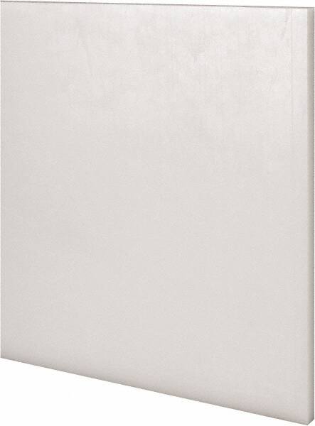 Made in USA - 1 Ft. Long x 6 Inch Wide x 1/4 Inch High, Acetal, Rectangular Plastic Bar - Natural - Exact Tooling