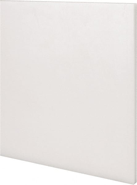 Made in USA - 2 Ft. Long x 6 Inch Wide x 1/4 Inch High, Acetal, Rectangular Plastic Bar - Natural - Exact Tooling