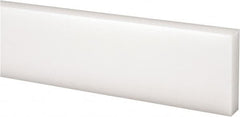 Made in USA - 4 Ft. Long x 1-1/2 Inch Wide x 3/8 Inch High, Acetal, Rectangular Plastic Bar - Natural - Exact Tooling