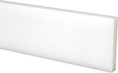 Made in USA - 2 Ft. Long x 2 Inch Wide x 3/8 Inch High, Acetal, Rectangular Plastic Bar - Natural - Exact Tooling