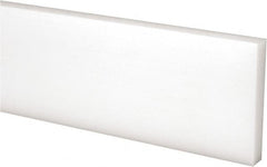 Made in USA - 4 Ft. Long x 2 Inch Wide x 3/8 Inch High, Acetal, Rectangular Plastic Bar - Natural - Exact Tooling