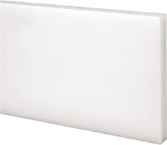 Made in USA - 1 Ft. Long x 3 Inch Wide x 3/8 Inch High, Acetal, Rectangular Plastic Bar - Natural - Exact Tooling