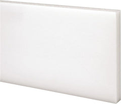Made in USA - 2 Ft. Long x 3 Inch Wide x 3/8 Inch High, Acetal, Rectangular Plastic Bar - Natural - Exact Tooling