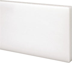 Made in USA - 4 Ft. Long x 3 Inch Wide x 3/8 Inch High, Acetal, Rectangular Plastic Bar - Natural - Exact Tooling