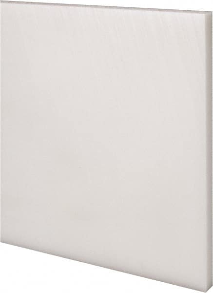 Made in USA - 4' x 6" x 3/8" Natural (Color) Acetal Rectangular Bar - Exact Tooling