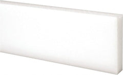 Made in USA - 1 Ft. Long x 2 Inch Wide x 1/2 Inch High, Acetal, Rectangular Plastic Bar - Natural - Exact Tooling