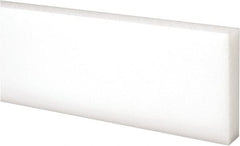 Made in USA - 2 Ft. Long x 2 Inch Wide x 1/2 Inch High, Acetal, Rectangular Plastic Bar - Natural - Exact Tooling