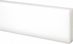 Made in USA - 4 Ft. Long x 2 Inch Wide x 1/2 Inch High, Acetal, Rectangular Plastic Bar - Natural - Exact Tooling