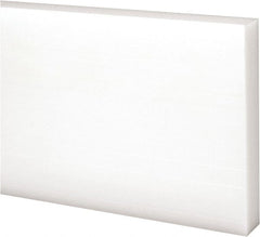 Made in USA - 1 Ft. Long x 3 Inch Wide x 1/2 Inch High, Acetal, Rectangular Plastic Bar - Natural - Exact Tooling