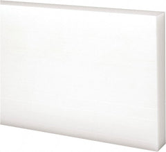 Made in USA - 4 Ft. Long x 3 Inch Wide x 1/2 Inch High, Acetal, Rectangular Plastic Bar - Natural - Exact Tooling