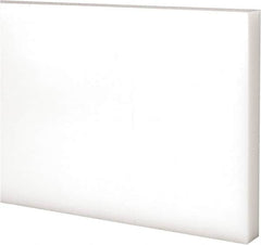 Made in USA - 2 Ft. Long x 4 Inch Wide x 1/2 Inch High, Acetal, Rectangular Plastic Bar - Natural - Exact Tooling