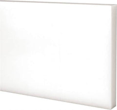 Made in USA - 4 Ft. Long x 4 Inch Wide x 1/2 Inch High, Acetal, Rectangular Plastic Bar - Natural - Exact Tooling