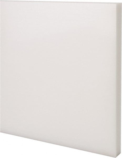 Made in USA - 1' x 6" x 1/2" Natural (Color) Acetal Rectangular Bar - Exact Tooling