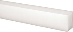 Made in USA - 1 Ft. Long x 1 Inch Wide x 3/4 Inch High, Acetal, Rectangular Plastic Bar - Natural - Exact Tooling