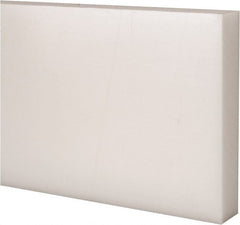 Made in USA - 4 Ft. Long x 4 Inch Wide x 3/4 Inch High, Acetal, Rectangular Plastic Bar - Natural - Exact Tooling