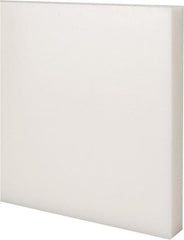 Made in USA - 4 Ft. Long x 6 Inch Wide x 3/4 Inch High, Acetal, Rectangular Plastic Bar - Natural - Exact Tooling