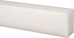 Made in USA - 1 Ft. Long x 1-1/2 Inch Wide x 1 Inch High, Acetal, Rectangular Plastic Bar - Natural - Exact Tooling