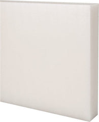 Made in USA - 2 Ft. Long x 6 Inch Wide x 1 Inch High, Acetal, Rectangular Plastic Bar - Natural - Exact Tooling