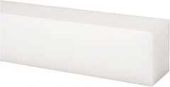 Made in USA - 1 Ft. Long x 1-1/2 Inch Wide x 1-1/4 Inch High, Acetal, Rectangular Plastic Bar - Natural - Exact Tooling