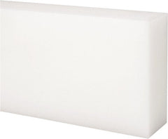 Made in USA - 1 Ft. Long x 3 Inch Wide x 1-1/4 Inch High, Acetal, Rectangular Plastic Bar - Natural - Exact Tooling