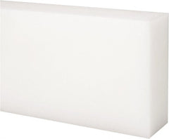 Made in USA - 2 Ft. Long x 3 Inch Wide x 1-1/4 Inch High, Acetal, Rectangular Plastic Bar - Natural - Exact Tooling