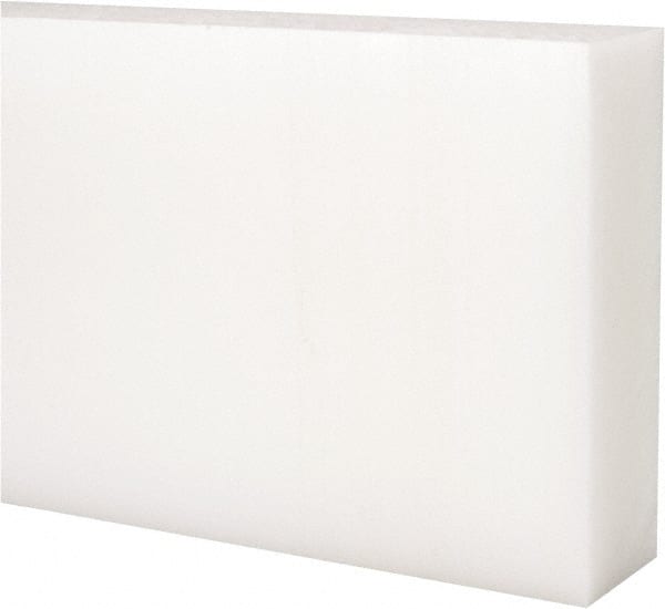 Made in USA - 1' x 4" x 1-1/4" Natural (Color) Acetal Rectangular Bar - Exact Tooling