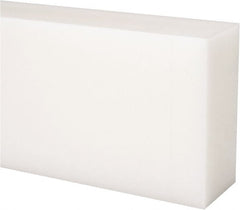Made in USA - 4 Ft. Long x 3 Inch Wide x 1-1/2 Inch High, Acetal, Rectangular Plastic Bar - Natural - Exact Tooling