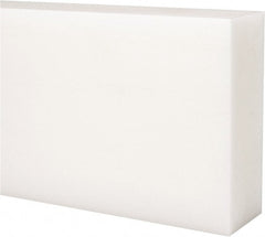 Made in USA - 1 Ft. Long x 4 Inch Wide x 1-1/2 Inch High, Acetal, Rectangular Plastic Bar - Natural - Exact Tooling