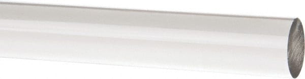 Made in USA - 4' Long, 3-1/2" Diam, Acrylic Plastic Rod - Clear - Exact Tooling