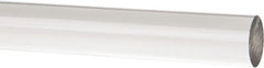 Made in USA - 1' Long, 3" Diam, Acrylic Plastic Rod - Clear - Exact Tooling
