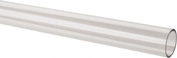 Made in USA - 1 Inch Outside Diameter x 6 Ft. Long, Plastic Round Tube - Acrylic - Exact Tooling
