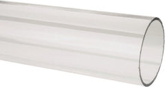 Made in USA - 3 Inch Outside Diameter x 6 Ft. Long, Plastic Round Tube - Acrylic - Exact Tooling