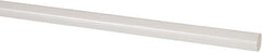 Made in USA - 8' Long, 3/8" Diam, PVDF Plastic Rod - White - Exact Tooling
