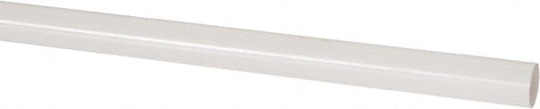 Made in USA - 4' Long, 1/2" Diam, PVDF Plastic Rod - White - Exact Tooling