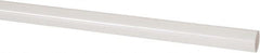 Made in USA - 4' Long, 1/2" Diam, PVDF Plastic Rod - White - Exact Tooling