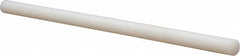 Made in USA - 5' Long, 5/8" Diam, Fiberglass Plastic Rod - White - Exact Tooling
