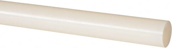Made in USA - 4' Long, 3/4" Diam, Nylon 6/6 Plastic Rod - Natural (Color) - Exact Tooling