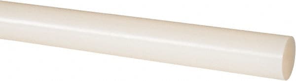 Made in USA - 4' Long, 7/8" Diam, Nylon 6/6 Plastic Rod - Natural (Color) - Exact Tooling
