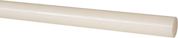 Made in USA - 8' Long, 1" Diam, Nylon 6/6 Plastic Rod - Natural (Color) - Exact Tooling