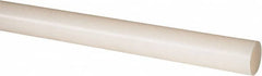 Made in USA - 4' Long, 1-1/8" Diam, Nylon 6/6 Plastic Rod - Natural (Color) - Exact Tooling