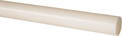 Made in USA - 8' Long, 1-1/8" Diam, Nylon 6/6 Plastic Rod - Natural (Color) - Exact Tooling