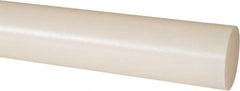 Made in USA - 2' Long, 1-1/4" Diam, Nylon 6/6 Plastic Rod - Natural (Color) - Exact Tooling
