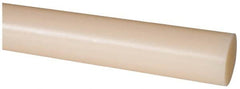 Made in USA - 8' Long, 1-3/8" Diam, Nylon 6/6 Plastic Rod - Natural (Color) - Exact Tooling
