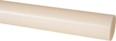 Made in USA - 1' Long, 1-1/2" Diam, Nylon 6/6 Plastic Rod - Natural (Color) - Exact Tooling