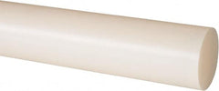Made in USA - 4' Long, 1-5/8" Diam, Nylon 6/6 Plastic Rod - Natural (Color) - Exact Tooling